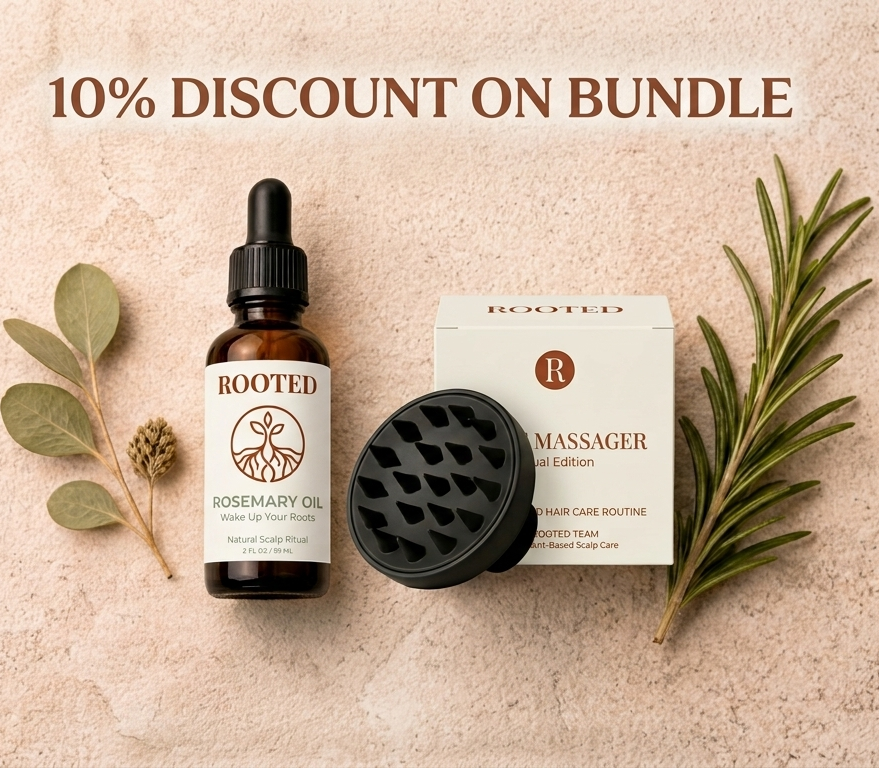 Rooted Essentials Bundle  ( Rosemary Oil+ Scalp Massager )